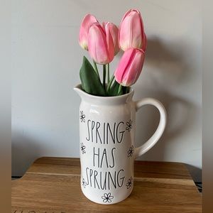 New Rae Dunn Spring Has Sprung Jug with Flowers